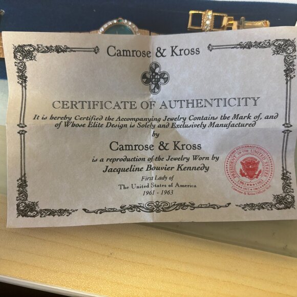 "The Teal Dial Watch" from the Jacqueline Kennedy Collection by Camrose & Kross - Picture 3 of 3